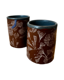 Flux Teal Gingko Cups